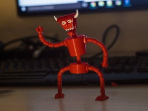 Roboter-Teufel artikuliert futurama 3d drucken 3d print model - Mito3D