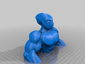 robo-adam remix insanlar android büstü kişi robot scifi heykel 3d print model - Mito3D