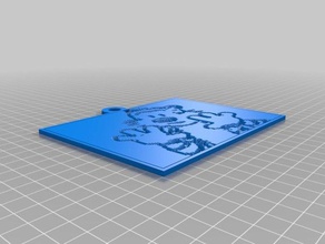 hobbes 2d a arte personalizado 3d print model - Mito3D