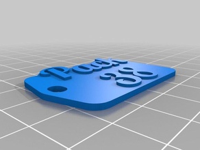 pack 38 2 lines keychains customized 3d print model - Mito3D
