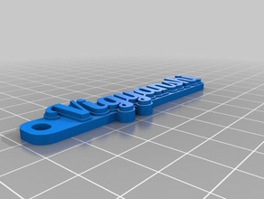 hi keychains customized 3d print model - Mito3D