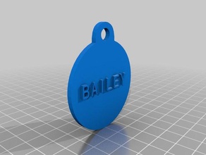 bailey gli animali domestici personalizzato 3d print model - Mito3D