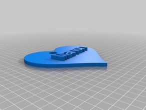 coeur de manon llaveros personalizado 3d print model - Mito3D