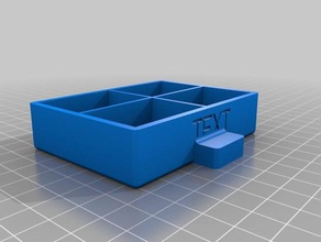 my customized slotted drawer box other 3d print model - Mito3D
