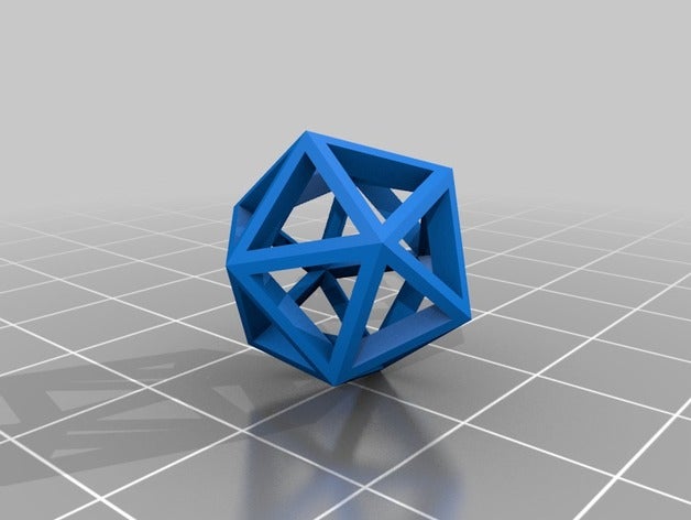 icosahedron math art customized 3D print model - Mito3D