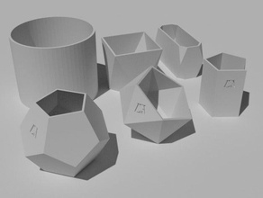 flowerpots outdoor garden 3d print model - Mito3D
