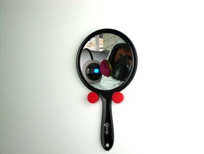 hand mirror pegs organization beauty vanity 3d print model - Mito3D