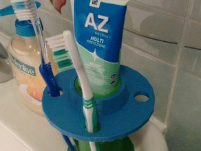spazzolino da denti dentifricio titolare v10 anziani bagno accessori accessorio per il dentrifricio portaspazzolini portaspazzolino 3d print model - Mito3D