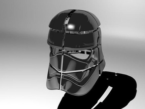 captain phasma helmet remix star wars props stormtrooper force awaken 3d print model - Mito3D