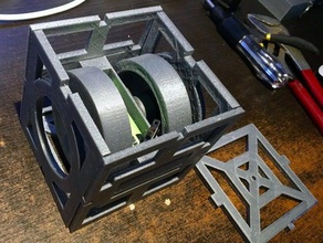 motorized gyro cube robotics 18650 balance gyroscope gyroscopic 3d print model - Mito3D