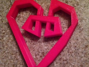 curly coração chip clipe a cozinha jantar chip-clip amor dia dos namorados-dia 3d print model - Mito3D