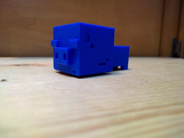 minecraft porcellino animali 3D print model - Mito3D
