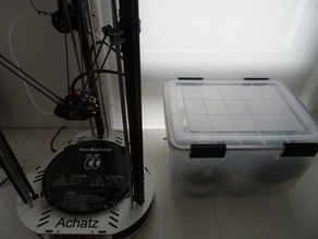 airtight filament container box 3d printer accessories silica gel 3d print model - Mito3D