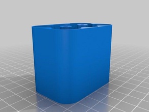 6 pack 18650 bottom containers customized 3d print model - Mito3D