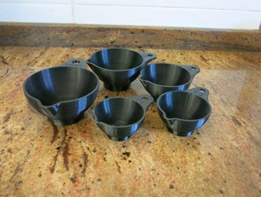 measuring cups kitchen dining cocina cook measure taza tazas 3d print model - Mito3D