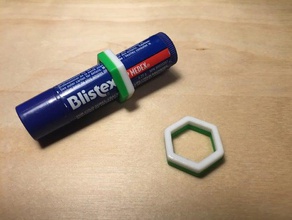 lip balm roll-away ring household 3d print model - Mito3D