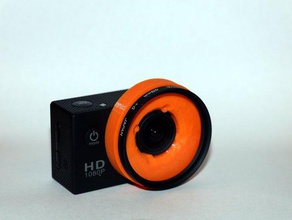 sj4000 49mm lens filter adapter camera macro 3d print model - Mito3D