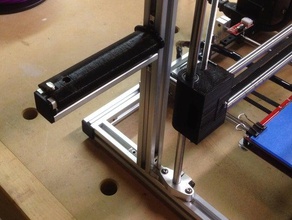 filament spool rest folger reprap 2020 prusa i3 3d printer accessories holder folgertech mount 3d print model - Mito3D