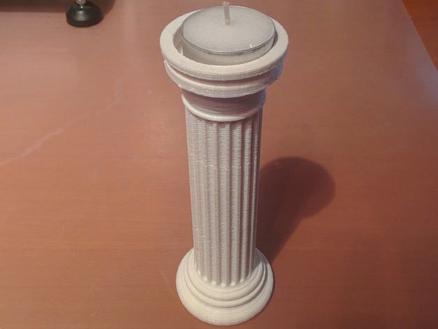 tealight holder column kit decor candle 3D print model - Mito3D