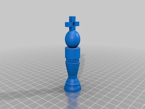 cpp3dd king chess piece printing 3d print model - Mito3D