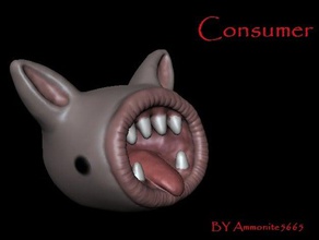 consumer creatures destroy bizarre cat creatrue creepy demolish extraordinary freakish mysterious shark absorb art cute eater hunger hungry ingest scarf scarfy scary strange wreck 3d print model - Mito3D