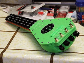 ukulele soprano música 3d print model - Mito3D