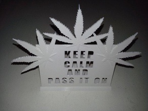 ervas daninhas wiet cannabis passar castiçal 3d impressão 3d print model - Mito3D