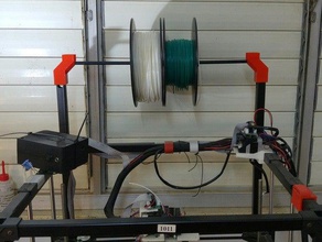 rigidbot spool holder cap- fits 8mm rod adapted mounting back 3d printer accessories 3d print model - Mito3D