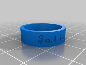 juliette les anneaux personnalisé 3d print model - Mito3D