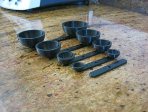 colheres de medição a cozinha jantar cuchara cucharas medida 3d print model - Mito3D