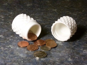 knurled capsule containers 3d print model - Mito3D