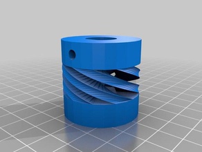 mi personalizados acoplamiento flexible param 2 diferentes orificios internos speretae primavera parámetro 3d de la impresora partes 3d print model - Mito3D