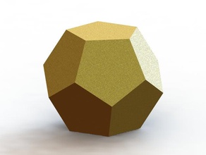 dodecaedro per la matematica arte 3d print model - Mito3D