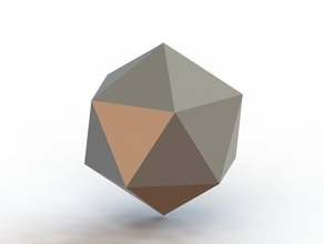 icosaedro regular de matemáticas arte 3d print model - Mito3D