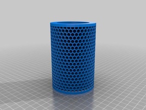 my customized honeycomb tea lamp shade decor 3d print model - Mito3D