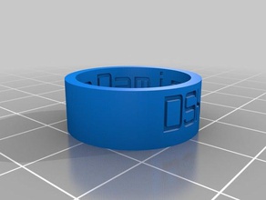 il mio personalizzato anello di dsk size 8 anelli 3d print model - Mito3D