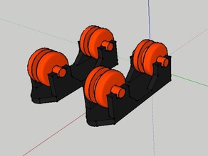 carrete de rodillos universal 2 3 d impresión 3d print model - Mito3D