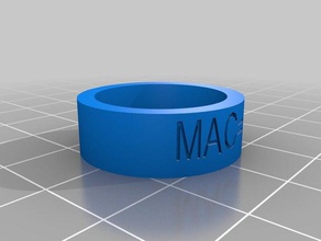 my customized ring mac 3 rings 3d print model - Mito3D