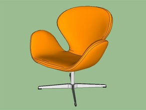 fritz hansen cisne silla decoración 3d print model - Mito3D