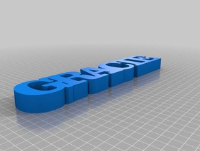 my customized text gracie signs logos 3d print model - Mito3D