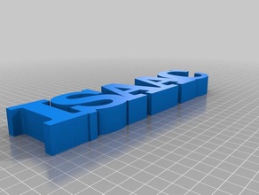 meu texto personalizado isaque sinais logotipos 3d print model - Mito3D