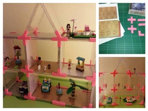 reciclado de cd casos muñecas casa juguete los estantes la construcción juguetes creado freecad opendollhouse reciclaje upcycling 3d print model - Mito3D