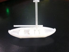 Segelboot aus zwei teilen Fahrzeuge 3d print model - Mito3D