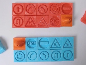 traffic signs game learning 3d print model - Mito3D