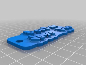 özelleştirilmiş çok satırlı etiket Anahtarlık jose sevgilim 3d print model - Mito3D
