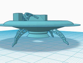 flying saucer base 3d drucken 3d print model - Mito3D