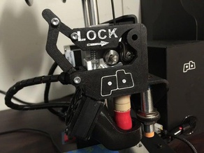 printrbot simple metal locking extruder handle remix 3d printer parts 3d print model - Mito3D