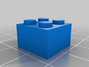 lego brick 2x2x1 quebra-cabeças 3d print model - Mito3D