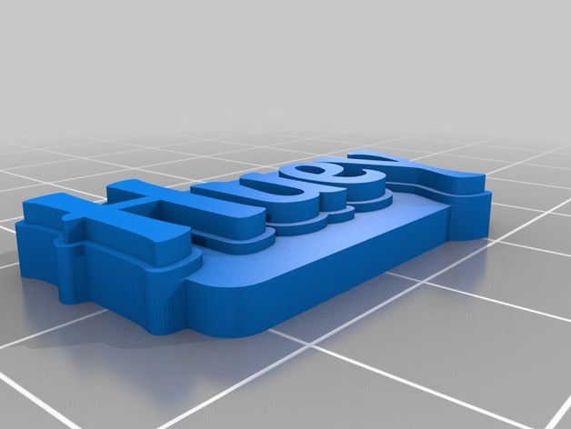 2-1-16 huey isim plakası Anahtarlık özelleştirilmiş 3D print model - Mito3D