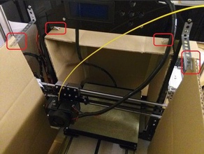 cardboard casing hesine prusa i3 3d printer enclosure parts low cost simple 3d print model - Mito3D